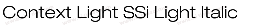 Context Light SSi Light Italic字体转换